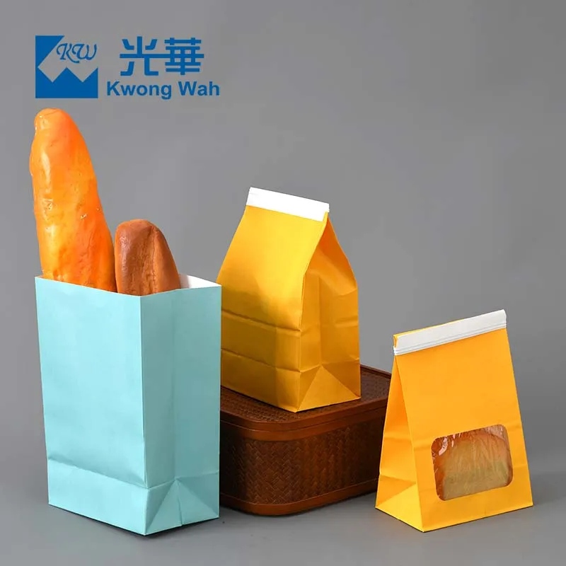 Wholesale High Quality Food Bags Baguette French Caterpillar Bread Bakery Paper Flat Bag