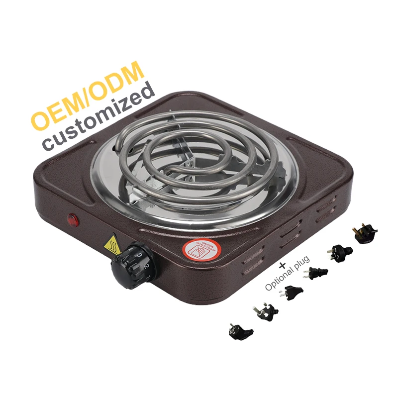 Customized Household Cooking Single Burner Electric Stove Spiral Hotplate With Thermal Fuse
