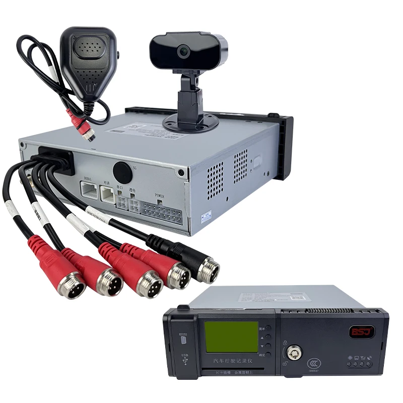 4 channel mobile dvr GPS 4G ADAS DSM BSD car mirror camera