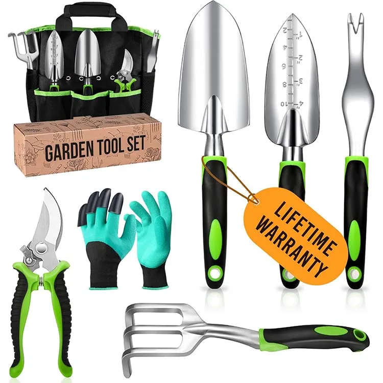 7 PCS Heavy Duty Aluminum Garden Hand Tool Set Garden Hand Tools equipment Kit Gardening Kit Gifts for Women and Men