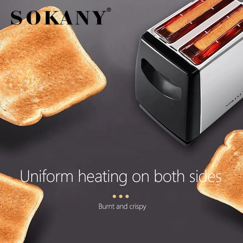  Тостер SOKANY016S home 2 штуки тостов автоматическая машина для завтрака многофункциональный