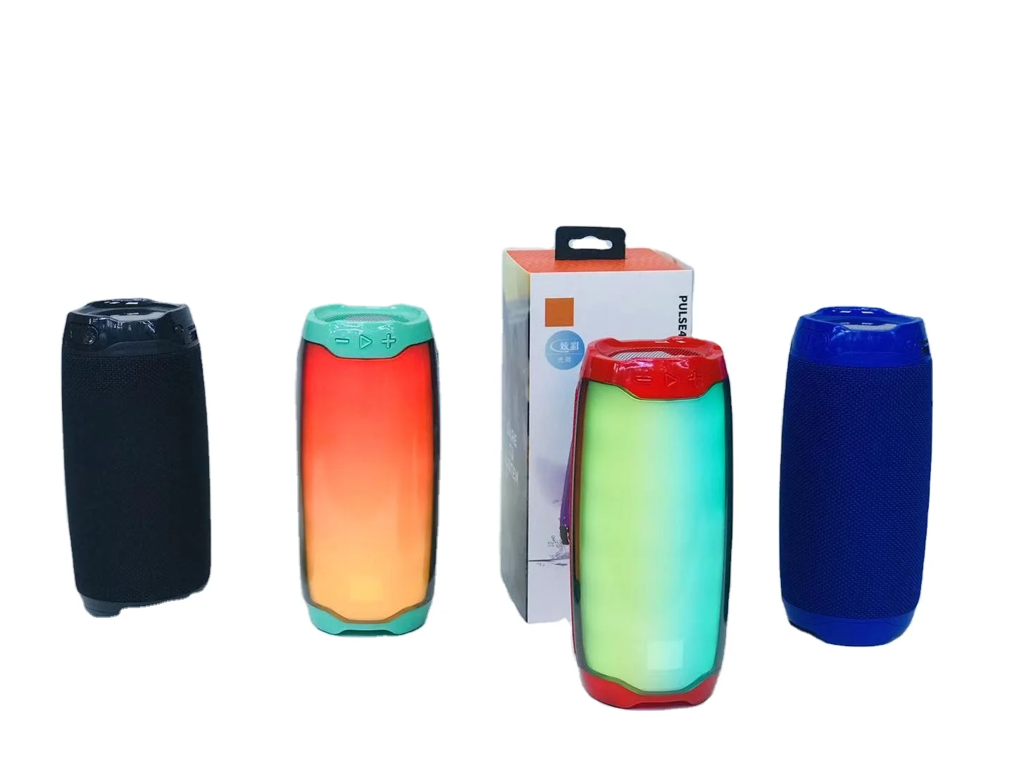 Amazon Pulse 4  wireless speaker flame LED light TWS function with rainbow lam speaker Led flash player Portable