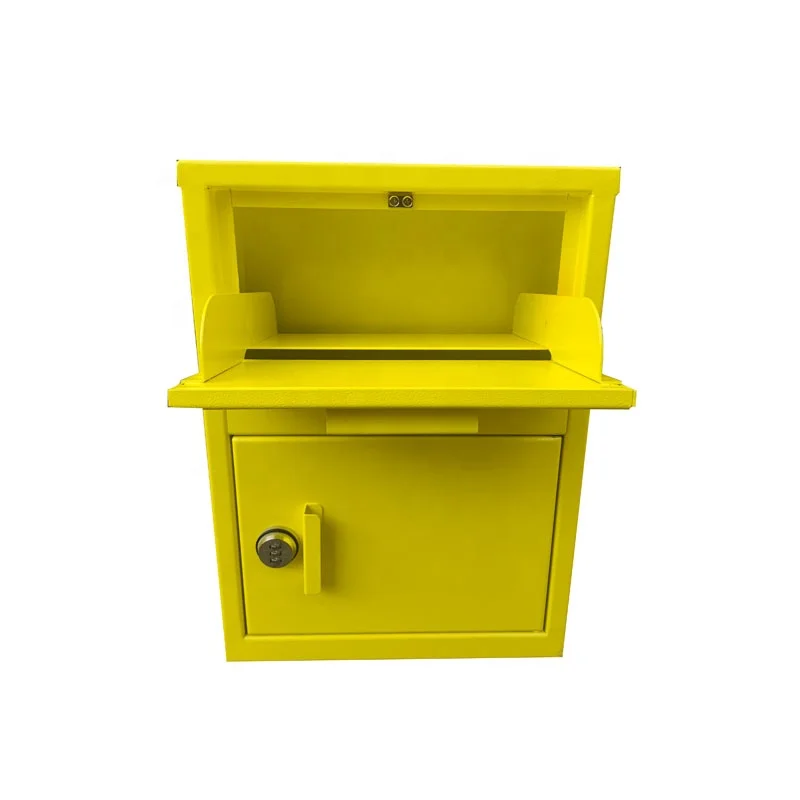 Home Wall Mounted Metal Letterbox Outdoor Post Locking Parcel Drop Box