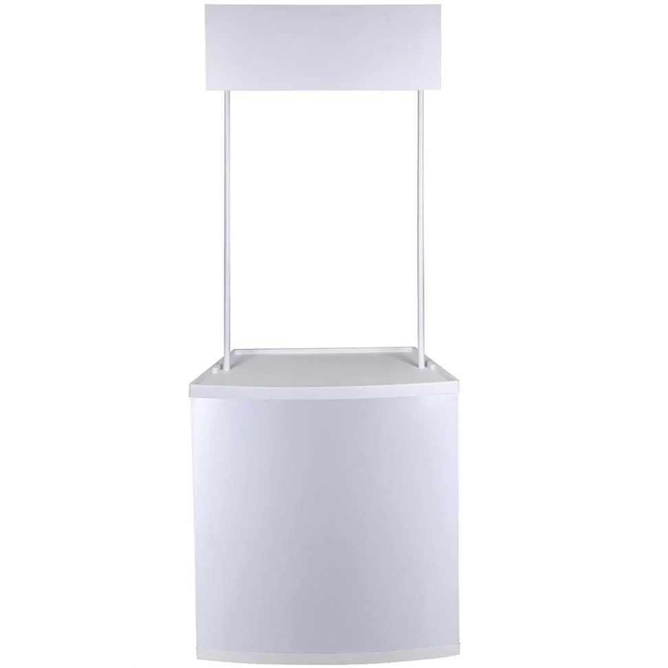 Portable Retail Display Table Counter for Outdoor Advertising Custom Logo Printed ABS/PP Flags Banners Aluminium Wood Flagpole