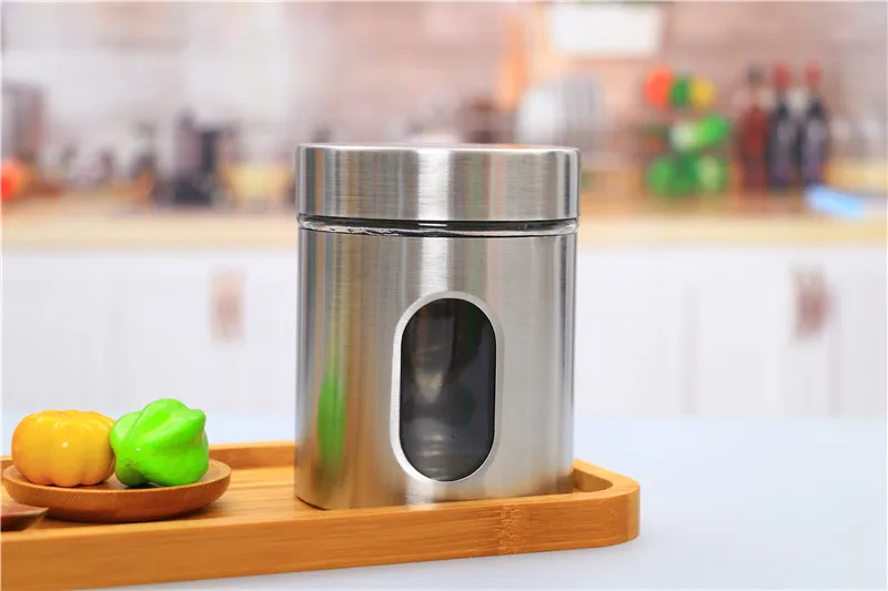 Sell high quality stainless steel sugar/spice shaker seasoning cans salt and pepper shakers herb spice condiment dispenser