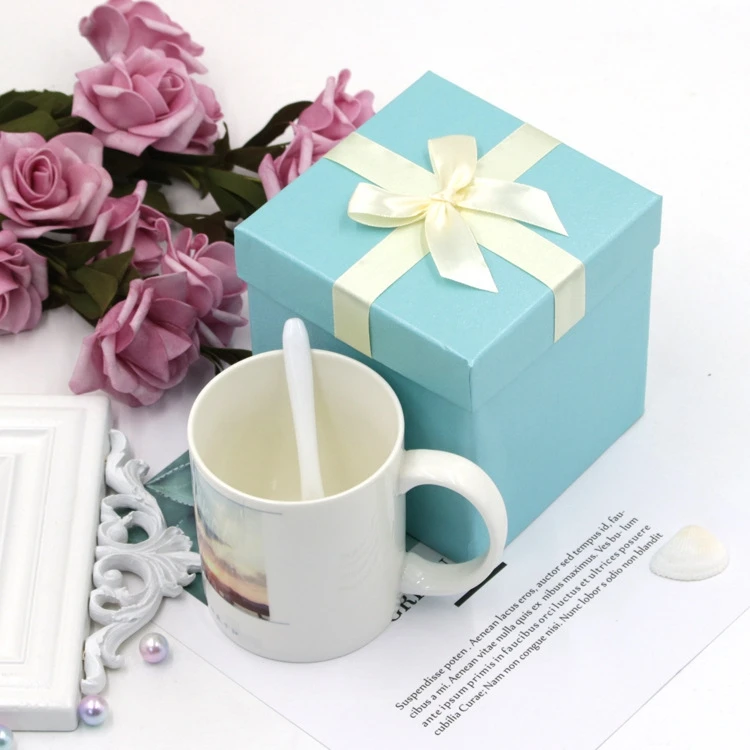 Custom Elegance Light Luxury Mug Set Marble Gift Box Ceramic Coffee Cup