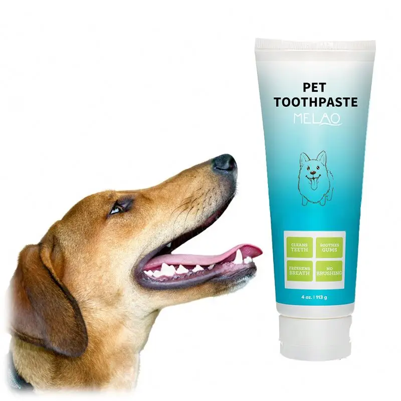 oem MELAO Private label High Quality Natural Vegan Puppy Dog Oral Dental Stone Cleaning Pet Toothpaste Wholesale