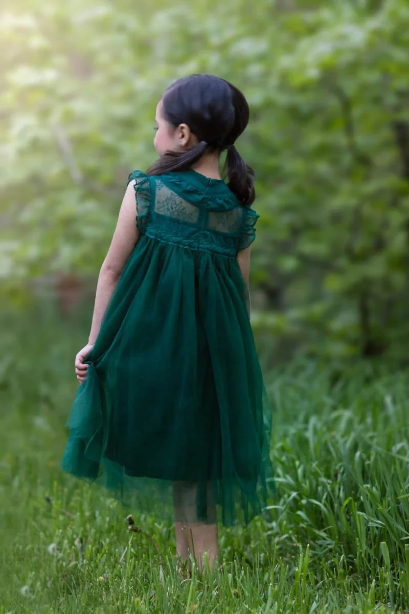 children Summer Sleeveless Dress Sweet lace princess Dress for Birthday Easter Party Baby Girls Dress