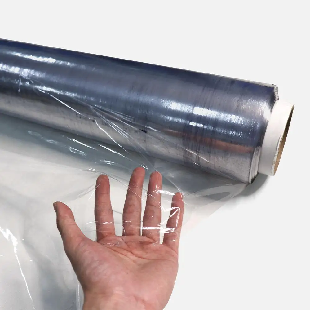 Customized Printing Blue Transparent Soft Film Protect Sofa Furniture Clear Mattress Film
