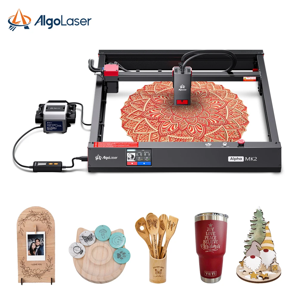 Algolaser DIY KIT MK2 20W Laser Engraver, 10W Laser Cutter Engraving Machine for Personalized Gifts