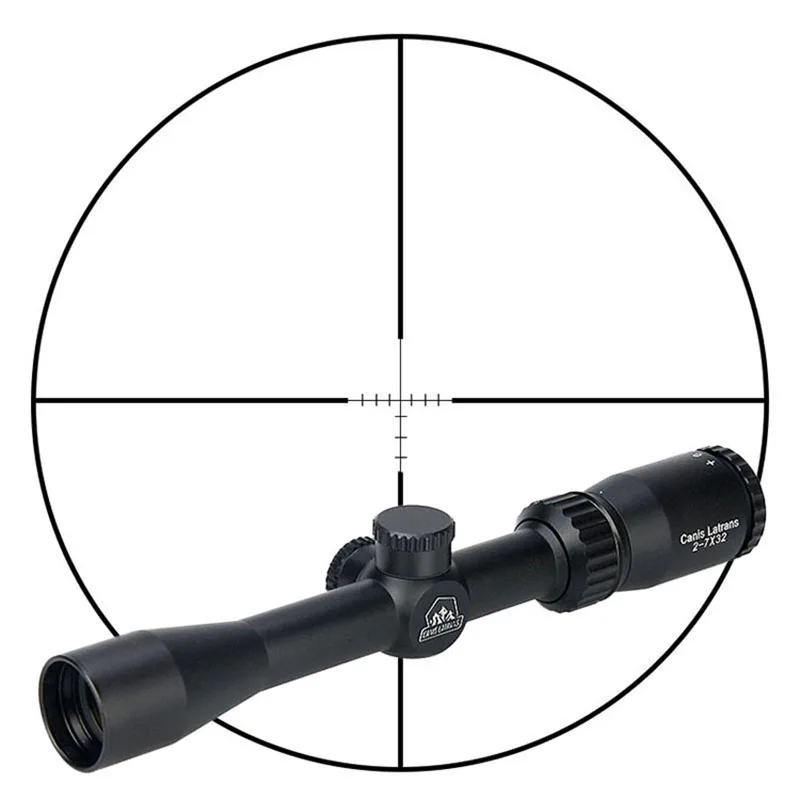 Canis Latrans best 1-0303 simple type tactical 2-7x32 hunting scope