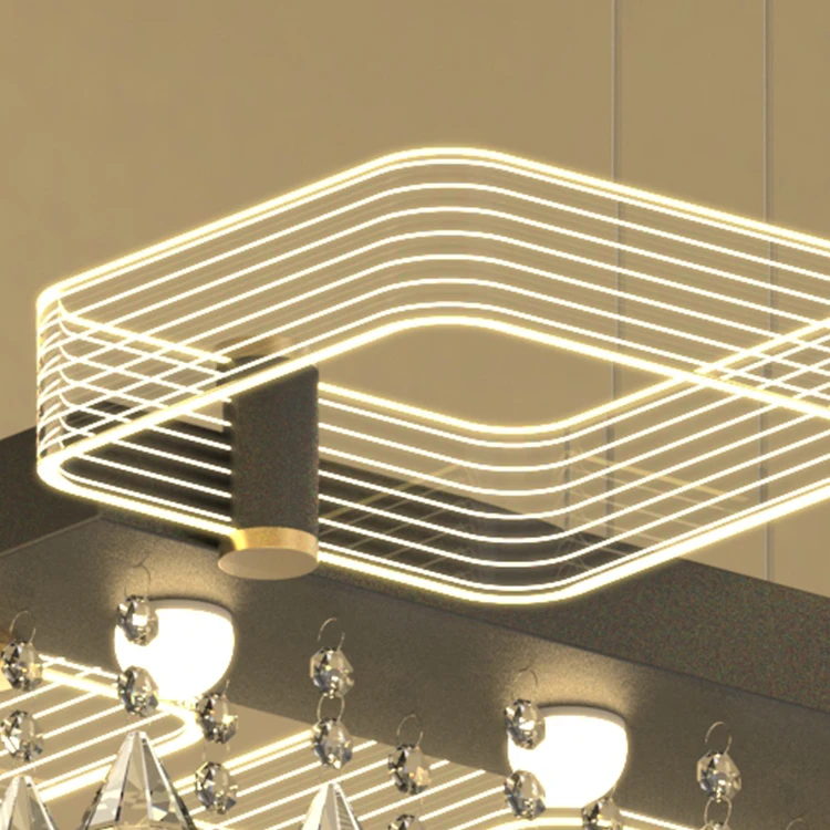 China manufacturer Customized Indoor Hotel Modern Decoration Chandeliers 54W 72W LED Pendant Lights