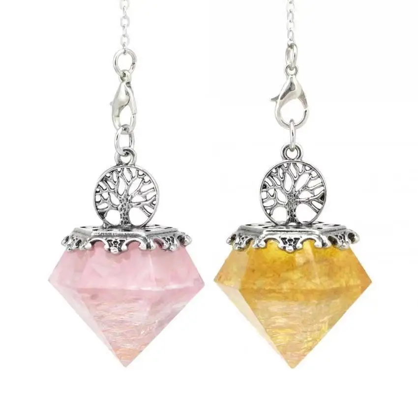 wholesale Latest Chakra Crystal Pendulum Chakra Healing Crystal Pendulum Natural Gemstone Pendulum