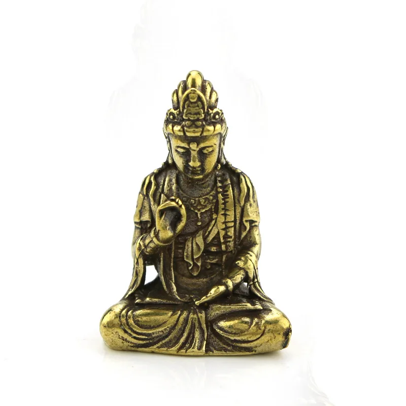 Factory Wholesale pocket Guanyin Bodhisattva bronze Buddha portable Guanyin small ornaments