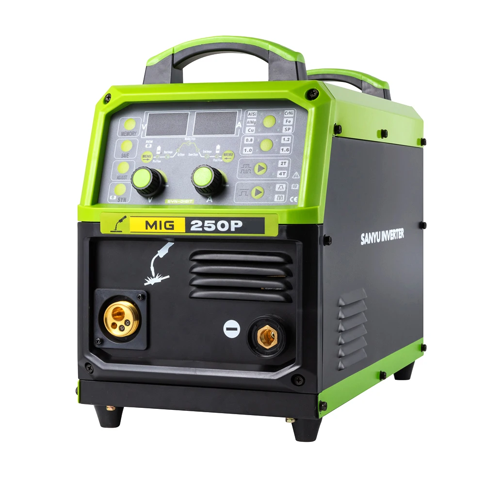 Sanyu MIG 250 300 350 500 Цифровой инвертор Импульсный газ экранированный сварщик дуговой сварки