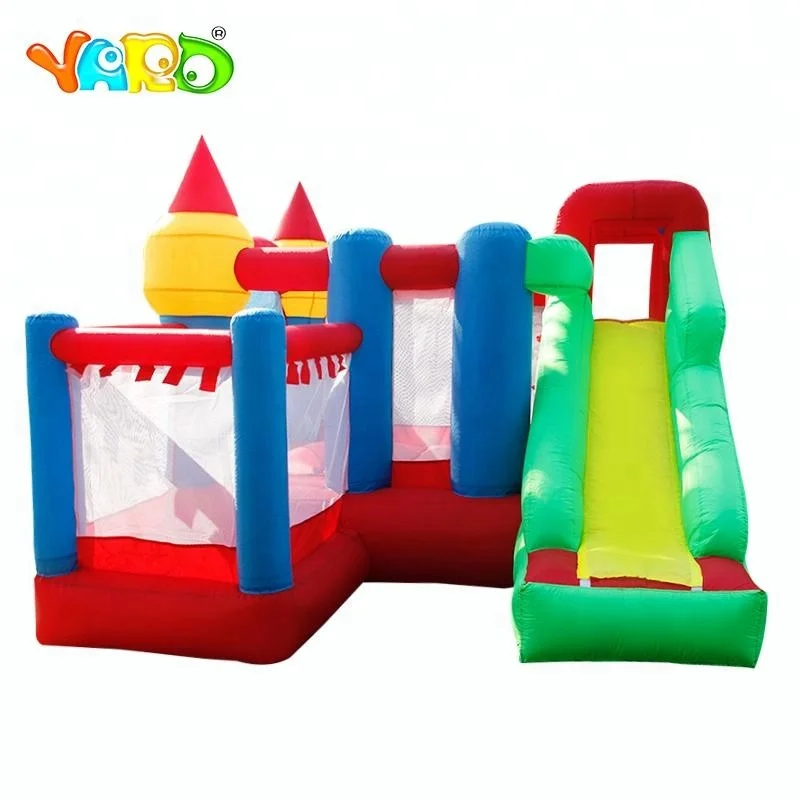 Kids game bounce house trampoline inflatable jumping bounce with slide ball pool