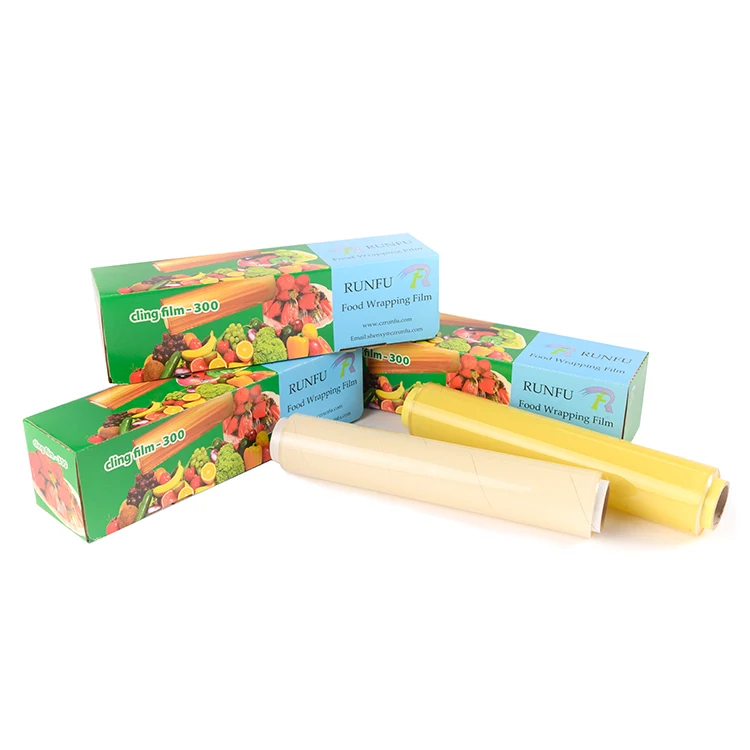 RUNFU Factory Supply 1000m Jumbo Roll Plastic PVC Food Packaging Film