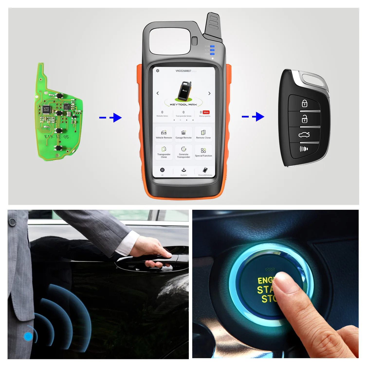 Xhorse VVDI Key Tool Max без MINI OBD key tool программатор создания транспондера подключения