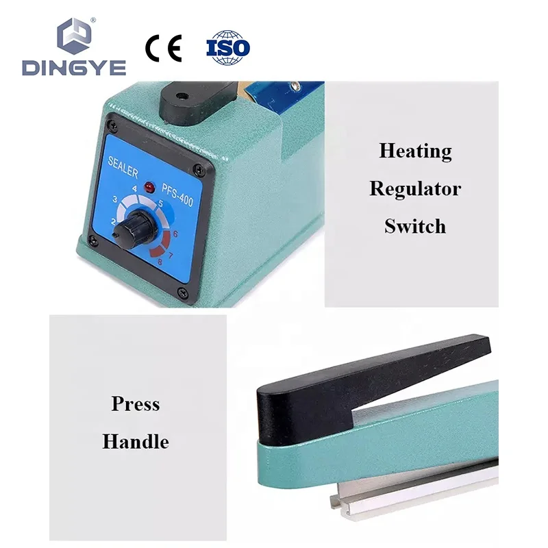 Aluminum body Manual hand impulse sealer PFS series plastic bag band sealing machine