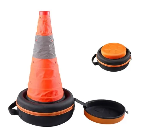 Warning Plastic Color  With Car Towing Strap Tape Traffic Cones With Reflective Packing In Customized Bag