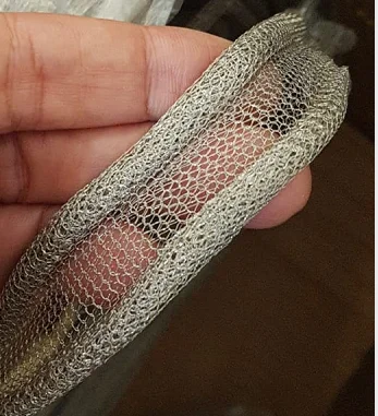 Copper clad steel knitted wire mesh Gasket EMI/RF Shielding Sleeve size diameter 25.4* length 3.18mm