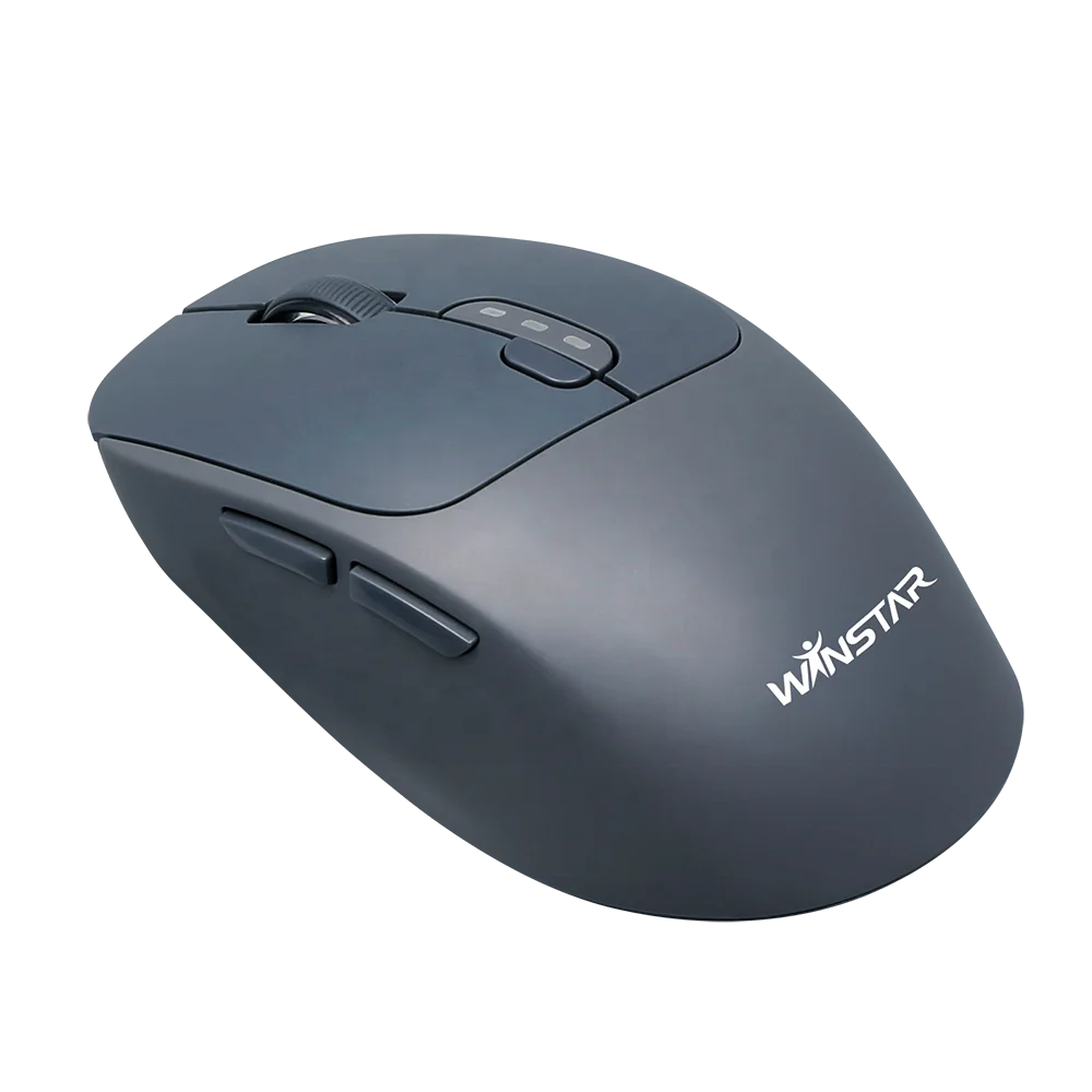 Low MOQ 6 Keys 1600DPI USB Laptop Mice Rechargeable 500mAh Type-C Charging Power Display 2.4Ghz Mini Wireless Mouse for Computer