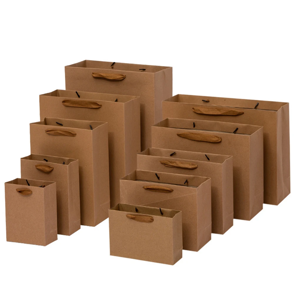 OEM Custom printed big size paper shopping bag custom print logo with handle kraft bag custom kraft paper bag china