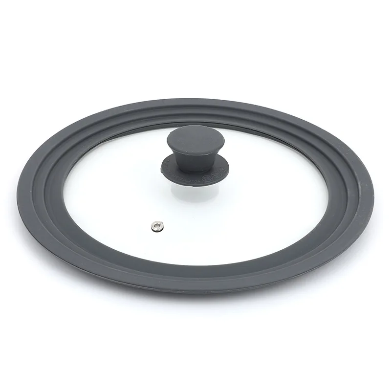Amazon Hot Sale Universal Lid Stretch Silicone Rim Rubber Glass Pan Cover Lid For Pots