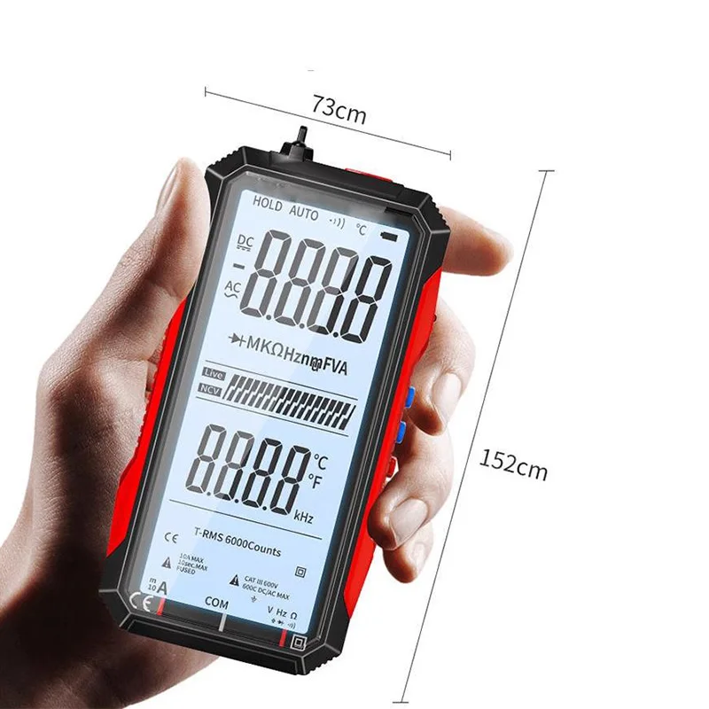 9999 Counts Smart Multi Meter Voltmeter & Ammeter  Digital Multimeter Voltmeter Ammeter AC DC Voltage Current Tester