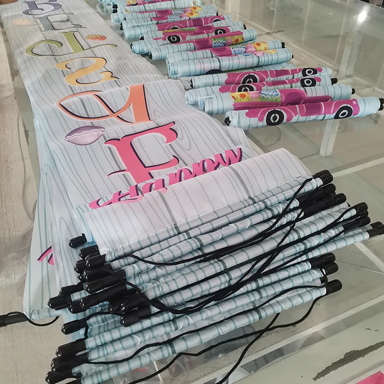 Easter Couplets With Rabbit Egg Outdoor Hanging Decoration 30x180cm Polyester Flag