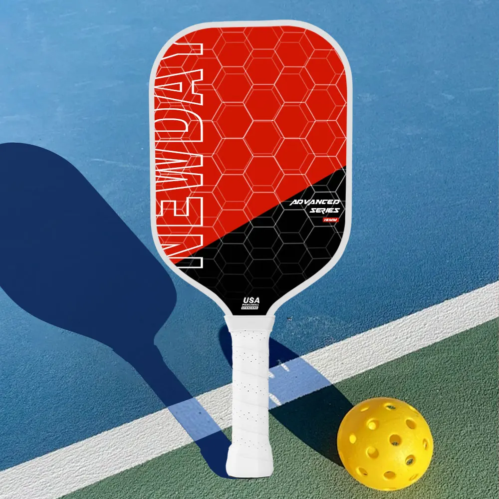 Double Lightweight T300 T700 3K Carbon Fiber Pickleball Paddles Edgeless 16mm Thickness USAPA Certified with Custom Packaging