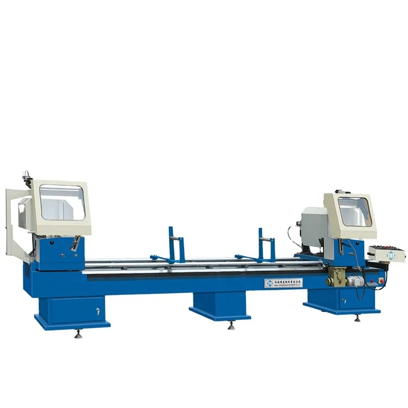 
pvc/upvc window making machine of pvc window door frame cutting saw machine, 45 890 degree double heads cutting saw 