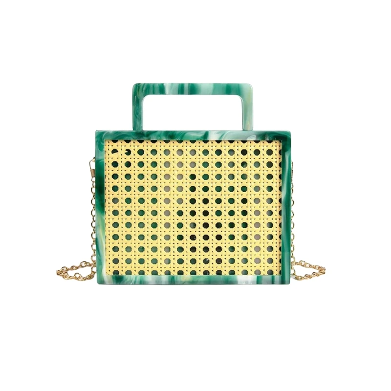 Rattan cane handbags designer bags wallet purse handbags luxury acrylic clutch bag evening bags for women