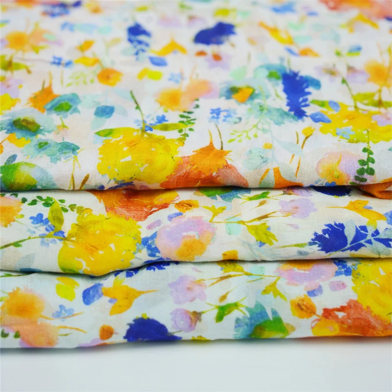 Wholesale OEM cheapest price digital printing customized printed double cotton gauze muslin fabric for kids