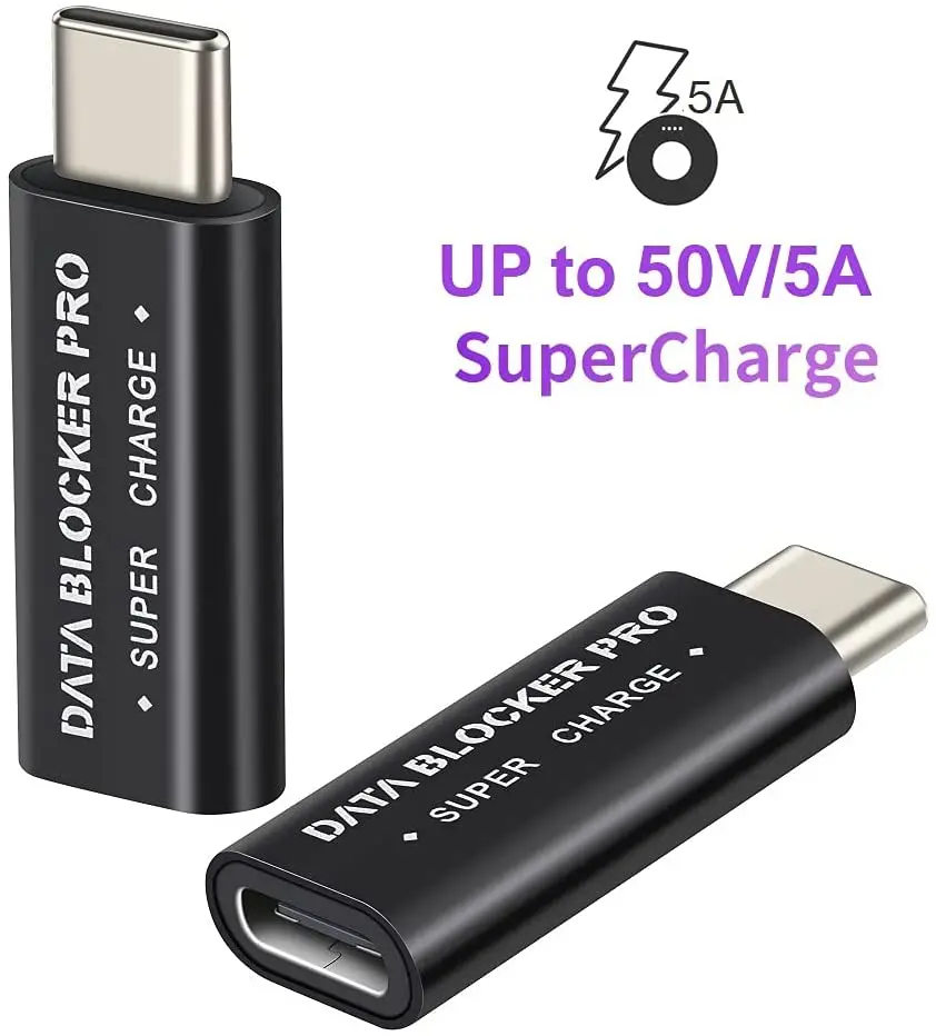 50V-5A супер зарядное устройство USB-C данных блокиратор Pro Defender USB
