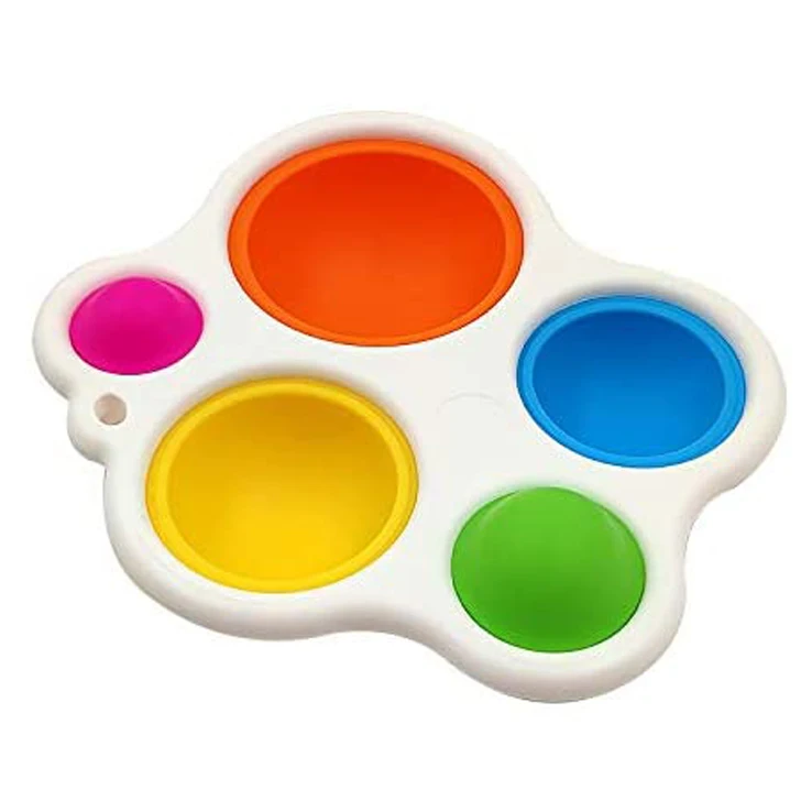 
Amazon Hot Selling Silicone Baby Simple Sensory Dimple Fidget Flipping Board Simple Dimple Toys or Gifts for Age 1-3 
