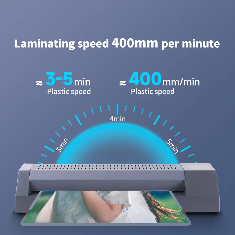 A3 A4 Office Laminating Machines Hot Photo Lamination Pouch Laminator for A5/A6 Paper Size for Documents and Photos Laminadora