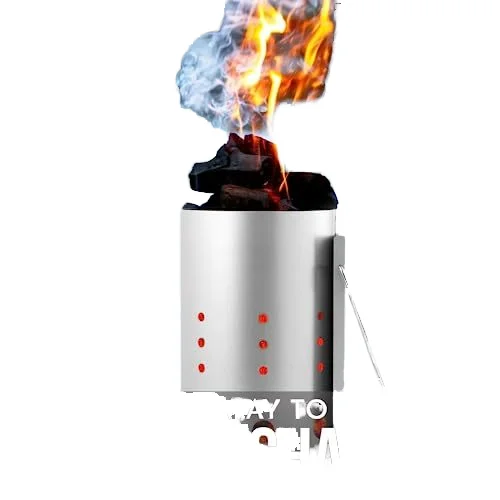Quick Outdoor Stainless Steel BBQ Tools Clean Charcoal Chimney Starter and Grill Lighter for Baking and Cooking
