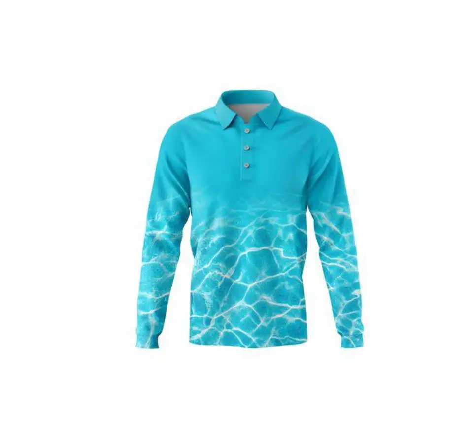  Crewneck 100% stretch Poly & spandex fabric UPF 50 Camo Long Sleeve Hooded Fishing