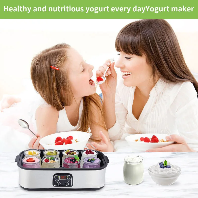 Yogurt Makers Machines With Glasses Jars Cups Pot Multifunction Fermenter Electric Kitchen Appliances Home Rice Wine Natto Maker