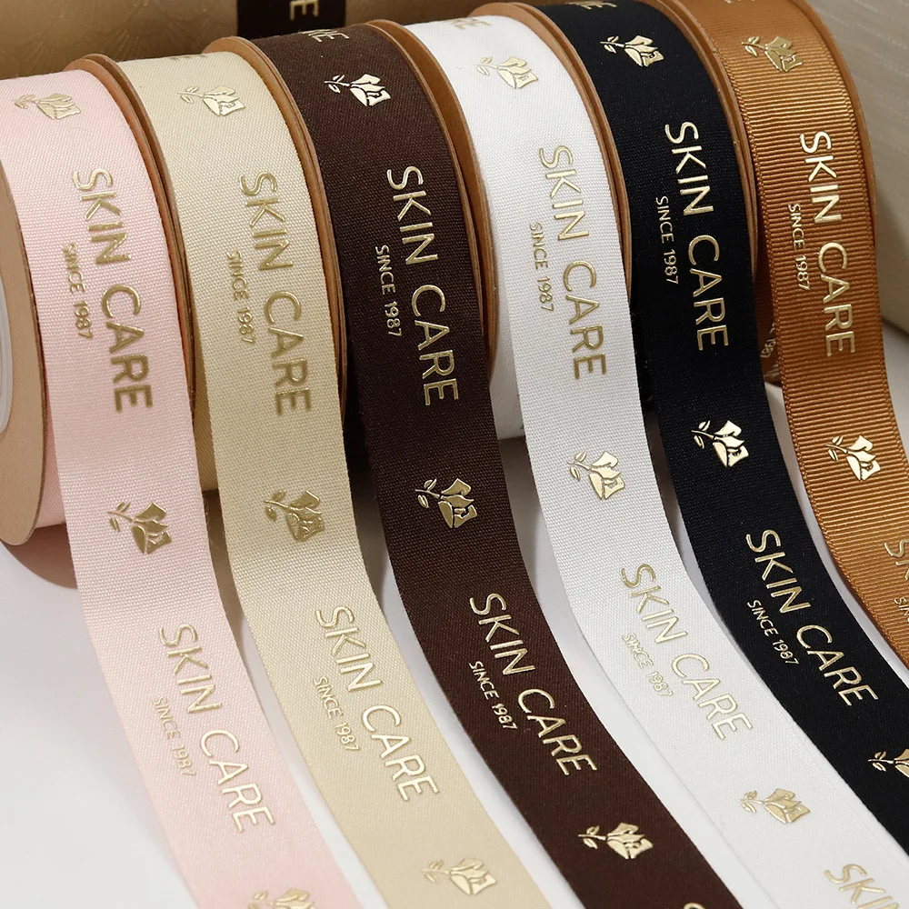 Factory Custom Logo Printed Craft Cotton Herringbone Tape Webbing Jacquard Ribbon Trim for Clothing Accessories