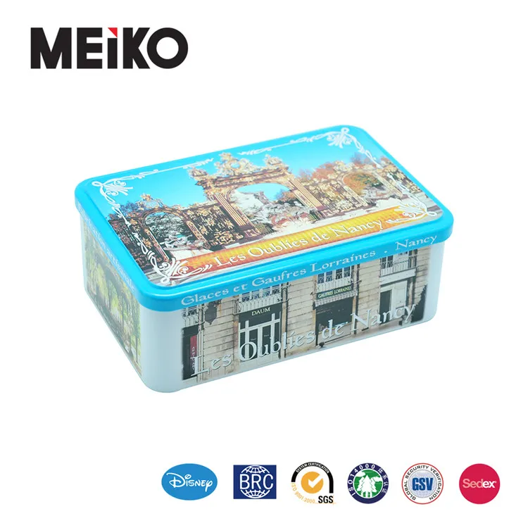 10 Years Factory custom printed rectangle tin box