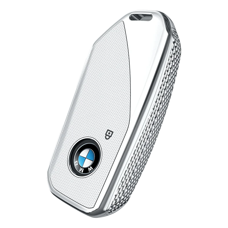 Zinc-Coated Smart Key Protect Shell Cover Case with Keychain for BMW G07 X7 LCI U11 X1 G70 Metal Car Key Case