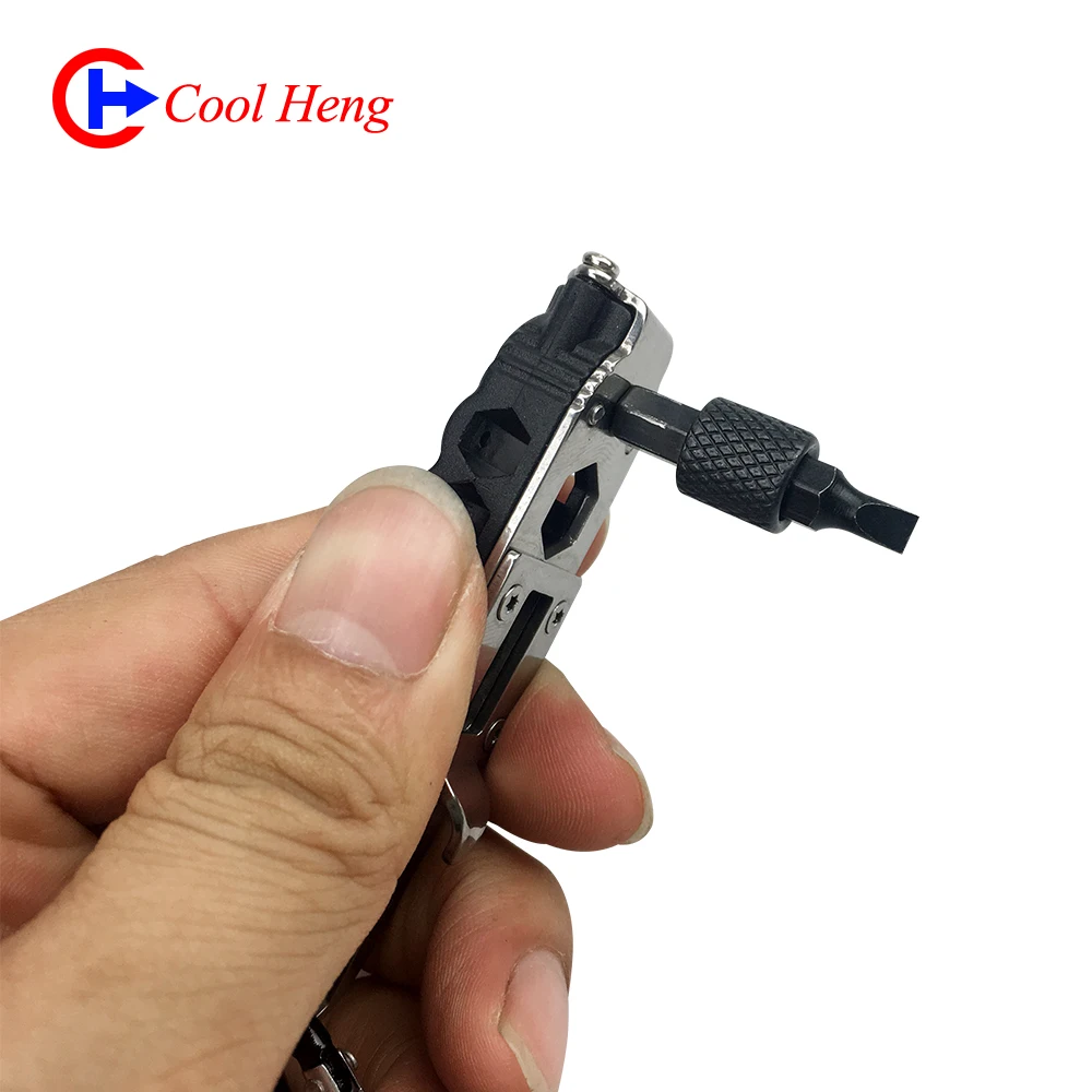 
Wholesale Portable Outdoor Multifunctional Keyring Pendant gadget EDC Tools with Light & Screwdriver 