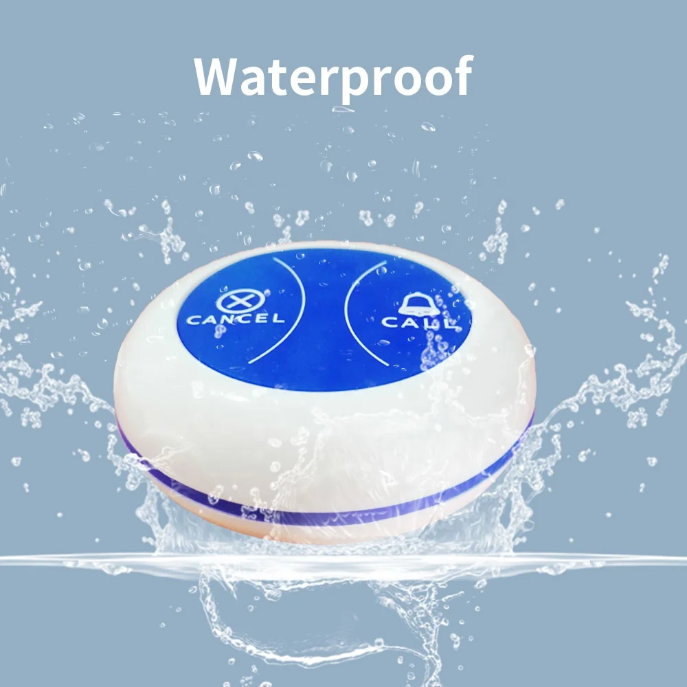 Restaurant Calling System Wireless Waiter Service Call Bell Button Table Pager System Wrist Pager Support to Add More Buttons