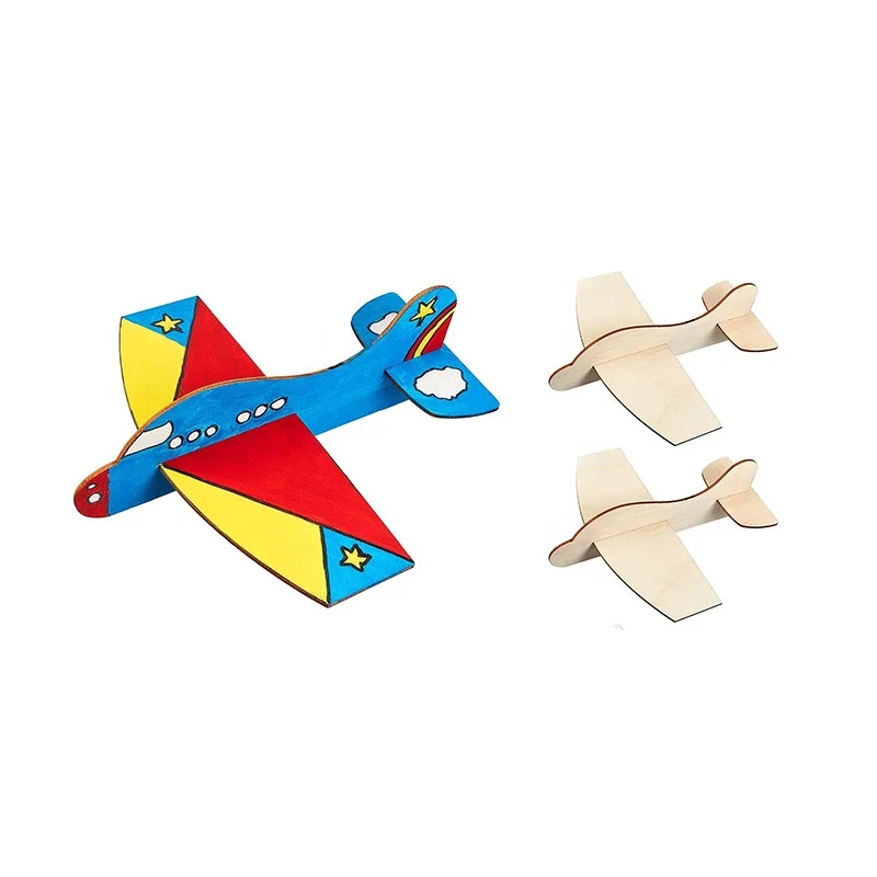 Custom DIY Toy Plywood Model Airplane Planes Puzzle Wooden Model Airplane DIY Graffiti Handicraft Children s Handicraft Toy Plan
