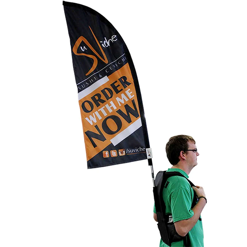 2024 new arrival products outdoor promotional flags multinational backpack flag banner