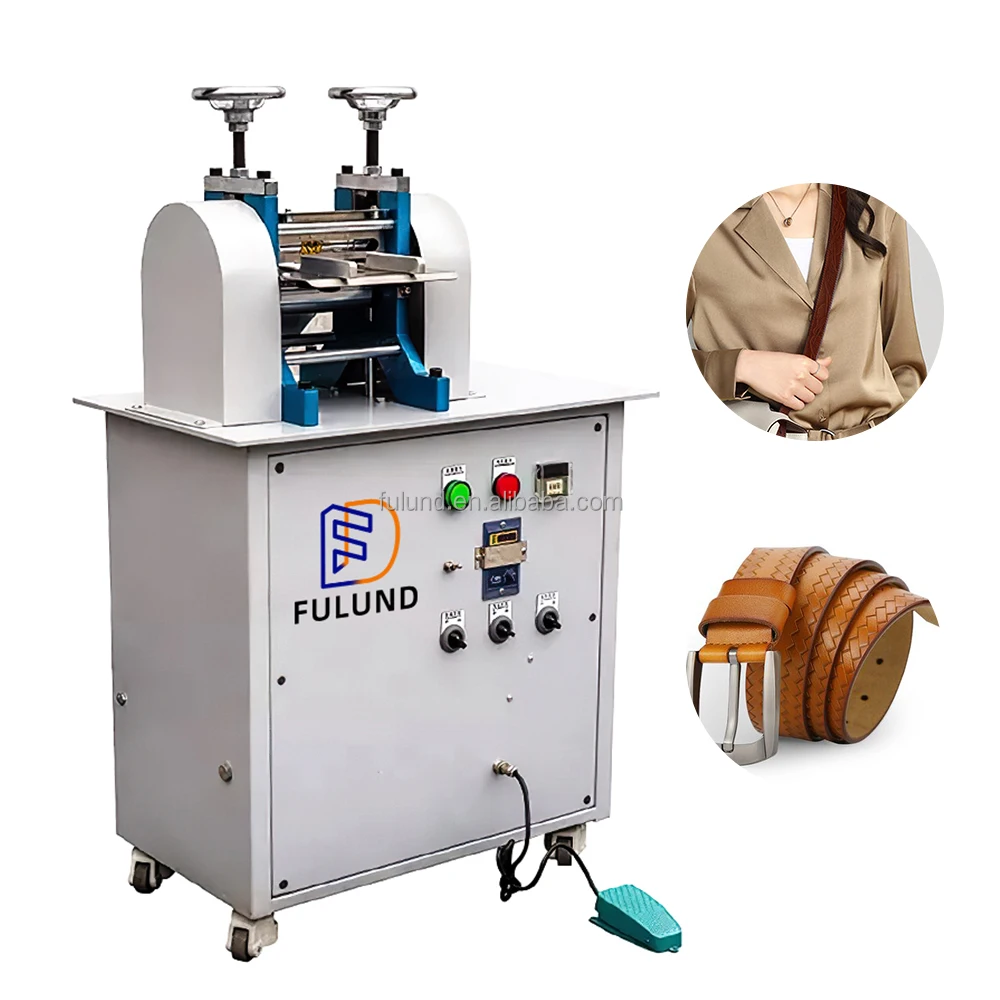 Custom Animal Pattern Making Leather Belt Roller Embossing Machine