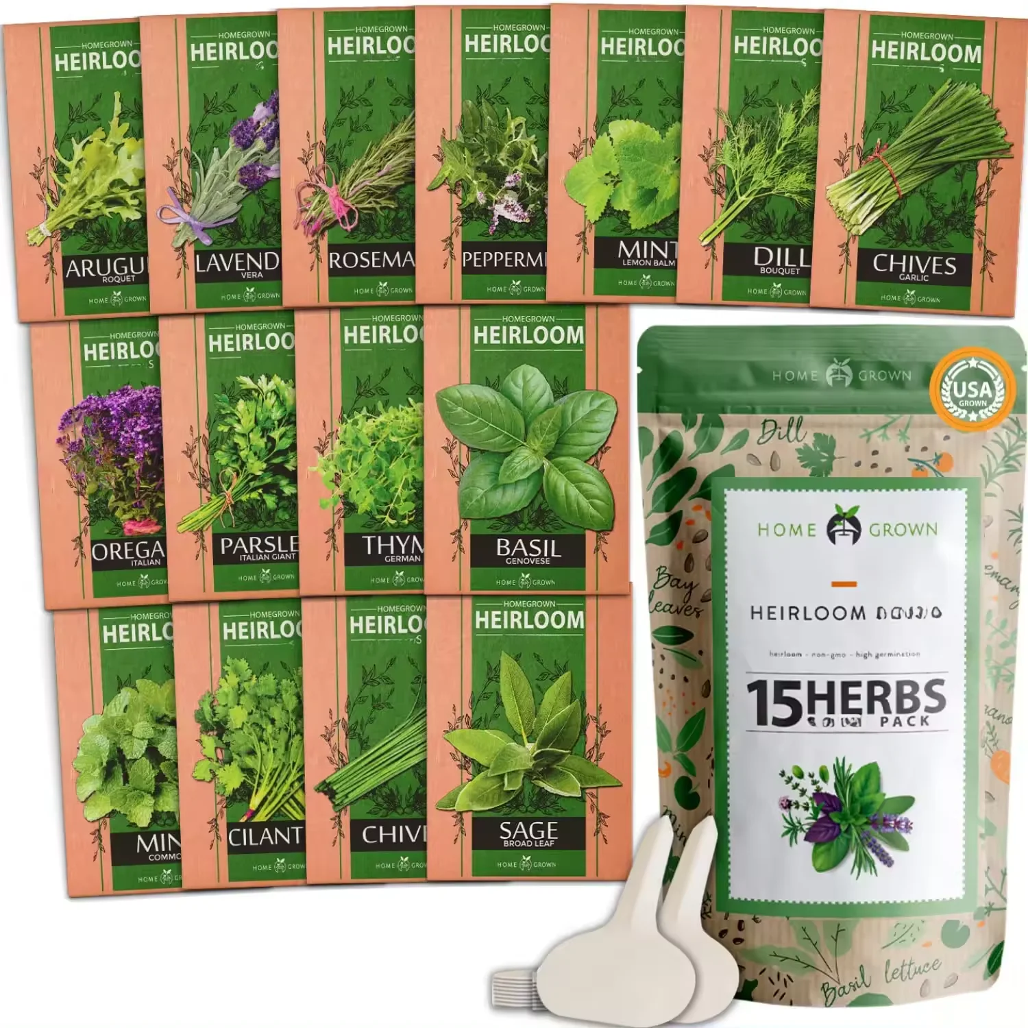 Custom Fertilizer Packet with 55 Variety Packs For Planting Vegetables And Fruits