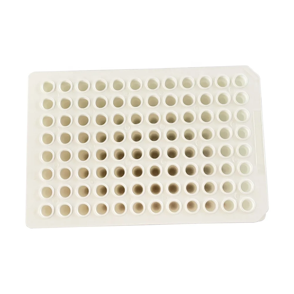 China Factory Wholesale Price Disposable Laboratory Consumables 0.1 ml No Skirt 96 Well PCR Plates